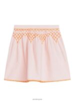 ARKET kleding 0DXJP1385 roze geborduurde linnen rok kinderen - Image 2