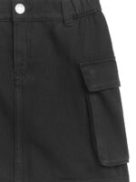ARKET kleding 0DXJP1388 zwart geweven functionele minirok kinderen - Image 3