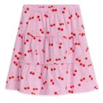 ARKET kleding 0DXJP1389 roze/rood bedrukte jersey rok kinderen