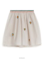 ARKET kleding 0DXJP1391 beige/multi geborduurde tule rok kinderen - Image 2