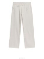 ARKET kleding 0DXJP139 wit Shore lage relaxte jeans vrouwen