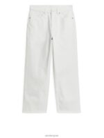 ARKET kleding 0DXJP142 wit roze cropped rechte jeans vrouwen - Image 3