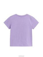 ARKET kleding 0DXJP1435 lila T-shirt met ronde hals kinderen - Image 3