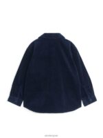 ARKET kleding 0DXJP1437 donkerblauw corduroy overshirt kinderen - Image 2