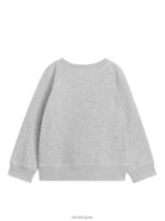 ARKET kleding 0DXJP1444 grijs gemêleerd katoenen sweatshirt kinderen - Image 2