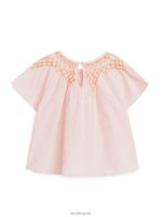 ARKET kleding 0DXJP1447 roze geborduurde linnen blouse kinderen - Image 2