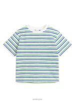 ARKET kleding 0DXJP1448 wit/groen/blauw getextureerd t-shirt kinderen