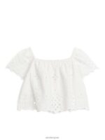 ARKET kleding 0DXJP1456 wit Anglaise blouse met broderie kinderen - Image 2