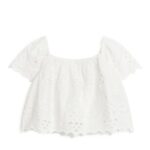 ARKET kleding 0DXJP1456 wit Anglaise blouse met broderie kinderen