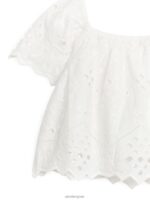 ARKET kleding 0DXJP1456 wit Anglaise blouse met broderie kinderen - Image 3