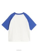 ARKET kleding 0DXJP1458 wit Blauw T-shirt met raglanmouwen kinderen - Image 2