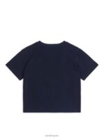 ARKET kleding 0DXJP1459 donkerblauw/robot getextureerd t-shirt kinderen - Image 2