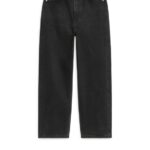 ARKET kleding 0DXJP145 grijsachtig zwart roze cropped rechte stretchjeans vrouwen