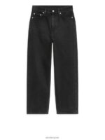 ARKET kleding 0DXJP145 grijsachtig zwart roze cropped rechte stretchjeans vrouwen