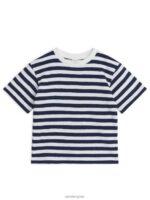ARKET kleding 0DXJP1460 blauw/strepen getextureerd t-shirt kinderen