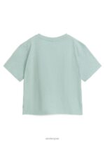 ARKET kleding 0DXJP1461 muntgroen losvallend T-shirt van linnenmix kinderen - Image 2