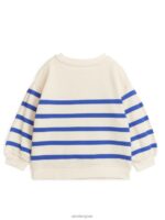 ARKET kleding 0DXJP1476 crème/blauw Sweatshirt met pofmouwen kinderen - Image 2