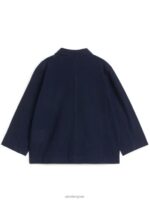 ARKET kleding 0DXJP1478 donkerblauw linnen katoenen overshirt kinderen - Image 2