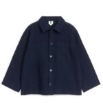 ARKET kleding 0DXJP1478 donkerblauw linnen katoenen overshirt kinderen