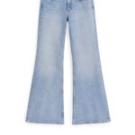ARKET kleding 0DXJP147 blauw Wave slim uitlopende stretchjeans vrouwen