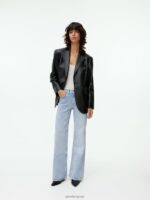 ARKET kleding 0DXJP147 blauw Wave slim uitlopende stretchjeans vrouwen - Image 3