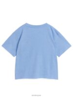ARKET kleding 0DXJP1481 lichtblauw losvallend T-shirt van linnenmix kinderen - Image 2