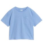 ARKET kleding 0DXJP1481 lichtblauw losvallend T-shirt van linnenmix kinderen