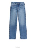 ARKET kleding 0DXJP148 middelblauw Dahlia rechte stretchjeans vrouwen