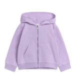 ARKET kleding 0DXJP1492 lila hoodie met rits kinderen
