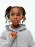 ARKET kleding 0DXJP1494 lichtgrijs hoodie met rits kinderen - Image 3