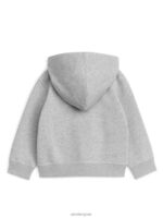 ARKET kleding 0DXJP1494 lichtgrijs hoodie met rits kinderen - Image 5