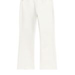 ARKET kleding 0DXJP149 wit varen cropped uitlopende stretchjeans vrouwen