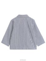 ARKET kleding 0DXJP1500 blauw Wit Overshirt van keperstof kinderen - Image 2