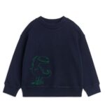 ARKET kleding 0DXJP1503 blauw groen geborduurd sweatshirt kinderen