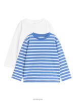 ARKET kleding 0DXJP1504 wit Blauw T-shirt met lange mouwen, set van 2 kinderen