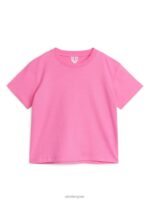 ARKET kleding 0DXJP1505 roze T-shirt met ronde hals kinderen
