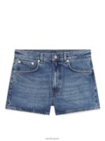 ARKET kleding 0DXJP150 blauw gewassen stretch-denimshort vrouwen