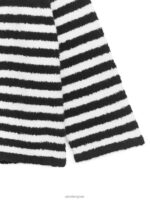 ARKET kleding 0DXJP1523 zwart wit donzige boxy-fit trui kinderen - Image 3