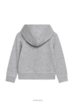ARKET kleding 0DXJP1528 grijs gemêleerd hoodie met rits kinderen - Image 2