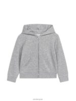 ARKET kleding 0DXJP1528 grijs gemêleerd hoodie met rits kinderen