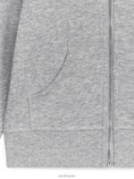 ARKET kleding 0DXJP1528 grijs gemêleerd hoodie met rits kinderen - Image 3