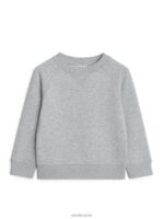 ARKET kleding 0DXJP1529 grijs gemêleerd Sweatshirt met ronde hals kinderen