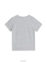 ARKET kleding 0DXJP1531 grijs gemêleerd T-shirt met ronde hals kinderen - Image 2