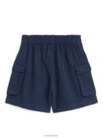 ARKET kleding 0DXJP1538 donkerblauw Utility-short van lyocell kinderen - Image 2