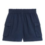 ARKET kleding 0DXJP1538 donkerblauw Utility-short van lyocell kinderen