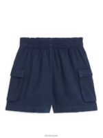 ARKET kleding 0DXJP1538 donkerblauw Utility-short van lyocell kinderen