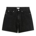 ARKET kleding 0DXJP153 zwart denimshort met hoge taille vrouwen