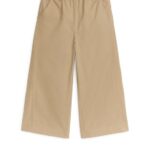 ARKET kleding 0DXJP1540 beige wijde katoenen broek kinderen