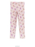 ARKET kleding 0DXJP1545 stoffig roze geribbelde legging kinderen