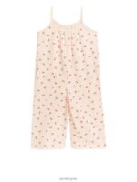 ARKET kleding 0DXJP1550 beige/kersen mouwloze jersey jumpsuit kinderen - Image 2